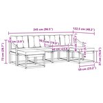 vidaXL Ensemble de canapés d'extérieur 6 pc Blanc et Beige