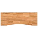 vidaXL Dessus de bureau marron clair bois chêne massif rectangulaire