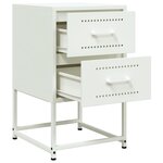 vidaXL Table de chevet blanc 36x39x60 5 cm acier