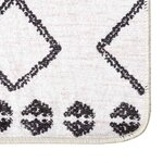 vidaXL Tapis lavable antidérapant 190x300 cm noir et blanc