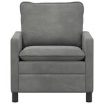 vidaXL Canapé Gris foncé 76 x 81 x 87 5 cm Velours