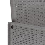 vidaXL Ensemble salle à manger jardin 5 pièces gris clair en poly rotin