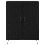 Buffet vidaXL Noir Chêne 69 5x34x90 cm Bois d'ingénierie
