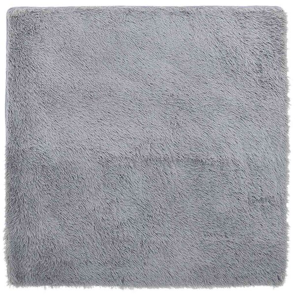 vidaXL Tapis Shaggy à poils longs NAVARRA gris clair 160x160 cm
