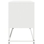 vidaXL Meuble TV blanc 100 5x39x60 5 cm acier