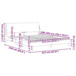 vidaXL Cadre de lit Dover noir 152x203 cm similicuir