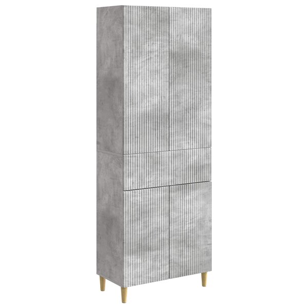 vidaXL Ensemble de Meubles 2 Pièces Gris béton 66 x 34 5 x 90 cm