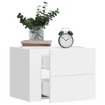 vidaXL Tables de chevet murales 2 Pièces blanc 45x30x35 cm