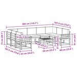 vidaXL Ensemble de canapés d'extérieur 10 pc Gris Naturel et Clair