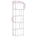 vidaXL Bibliothèque Chêne marron 45x24x160 cm Bois d'ingénierie