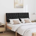 vidaXL Tête de lit capitonnée Noir 135 cm Pin massif