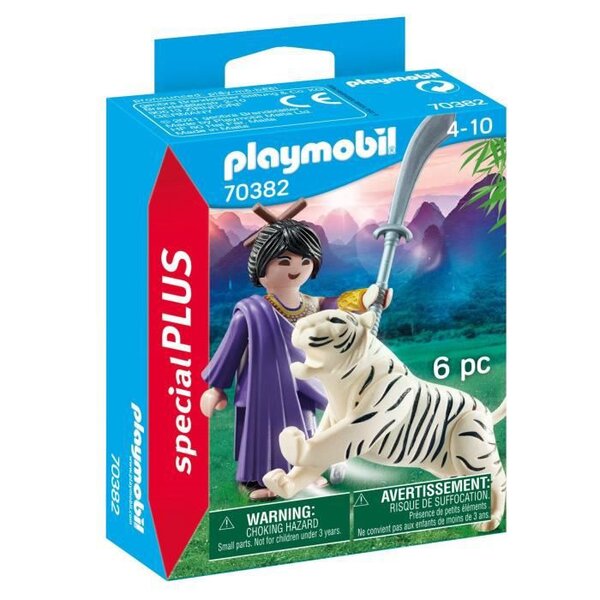 Playmobil - 70382 - combattante ninja et tigre