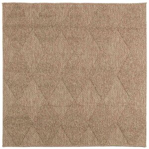vidaXL Tapis de surface Carré HUARTE Naturel 200 x 200 cm Polyester