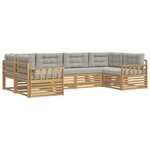 vidaXL Ensemble de canapés d'extérieur 6 pc Blanc et gris clair