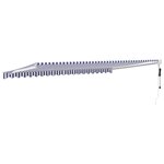 vidaXL Auvent rétractable automatique bleu et blanc 5x3 m