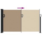 vidaXL Auvent latéral rétractable taupe 117x300 cm