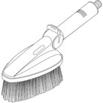Gardena brosse de lavage grise et orange 5574-20