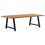 vidaXL Table à manger et bord naturel bois massif chêne rectangulaire