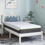 vidaXL Matelas Blanc et Gris 80 x 160 cm Ressort ensaché