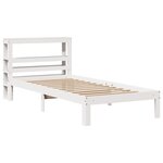 vidaXL Cadre de lit avec tête de lit sans matelas blanc 90x190 cm