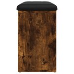 vidaXL Banc à chaussures chêne fumé 82x32x50 cm bois d'ingénierie