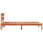 vidaXL Cadre de lit Marron 75 x 190 cm Bois de pin massif