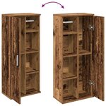 vidaXL Meuble de salle de bain avec porte-rouleau vieux bois