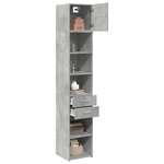 vidaXL Armoire de rangement mince gris béton 40x42 5x225 cm