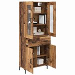 vidaXL Haut Armoire avec tiroir 2 Pièces Bois ancien Bois d'ingénierie