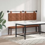 vidaXL Tête de lit suspendue Marron PU antique