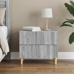 vidaXL Cabinet de chevet avec tiroir Sonoma gris 62 x 34 5 x 48 cm
