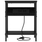 vidaXL Table de chevet 2 Pièces Chêne noir 38 x 30 x 48 cm