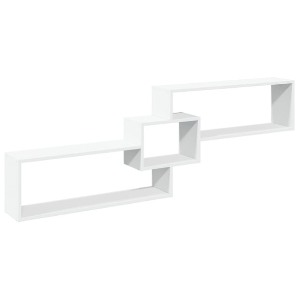 vidaXL Armoire murale 158x18x53 cm blanc bois d'ingénierie