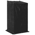 vidaXL Portant de bois de chauffage et housse de pluie acier galvanisé