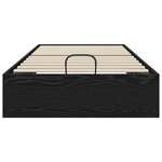 vidaXL Cadre de lit ottoman avec stockage Chêne noir 193 x 120 x 25 cm