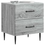 vidaXL Cabinet de chevet 2 Pièces Sonoma gris 43 x 34 5 x 47 5 cm