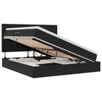 vidaXL Lit de rangement LED avec matelas Noir 160 x 200 cm Velours
