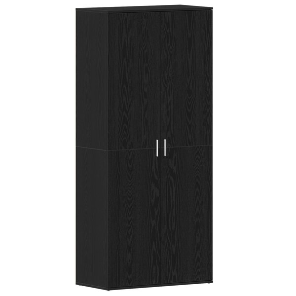 vidaXL Meuble à chaussures Chêne Noir 80x39x180 cm Bois Reconstitué