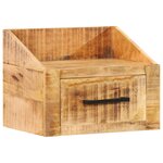 vidaXL Table de nuit 40x30x30 cm en bois brut de manguier