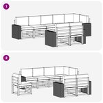 vidaXL Ensemble de canapés d'extérieur 8 pc Polyester