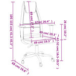 Chaise fauteuil siège de bureau informatique étude réglable en hauteur noir 02_0024073