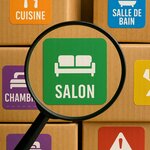 Lot d'étiquettes autocollantes de déménagement
