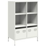 vidaXL Buffet haut blanc 68x39x103 5 cm acier