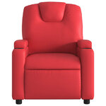 vidaXL Fauteuil de massage inclinable électrique rouge similicuir