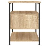 vidaXL Tables de chevet 2 Pièces chêne sonoma 40x42x56 cm bois ingénierie
