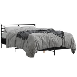 vidaXL Cadre de lit sans matelas noir 120x190 cm