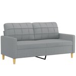 vidaXL Ensemble de canapés 3 Pièces coussins gris clair tissu