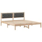vidaXL Cadre de lit Gris foncé 160 x 200 cm Pin massif