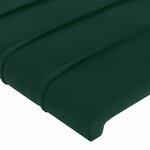 vidaXL Tête de lit à LED Vert foncé 144x5x78/88 cm Velours