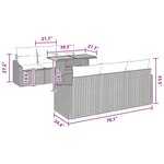 vidaXL Ensemble de canapé de jardin 7 Pièces Gris Poly rotin